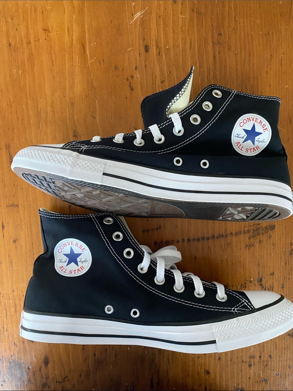 NIB high top black Converse All Star lace up Chuck Taylor sneakers NWT 9.5/11.5 - Picture 3 of 11